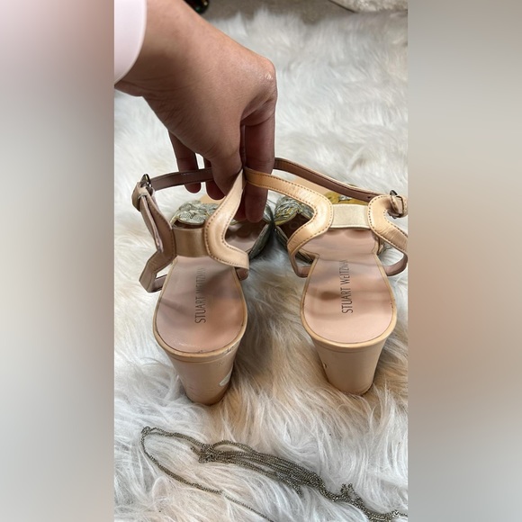 Stuart Weitzman Floral Sandals - Cream - Picture 8 of 14